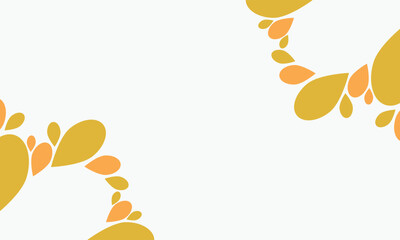 Abstract background with orange and yellow leaves illustration.