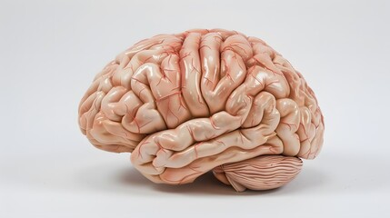 human brain on white background. 