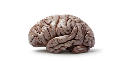 human brain on white background. 
