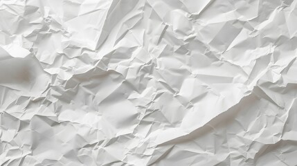 Obraz premium Close-up of a crumpled white piece of paper AI generated illustration