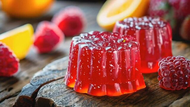 berry-flavored gelatin desserts
