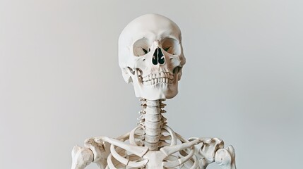 A Halloween skeleton isolated on white background