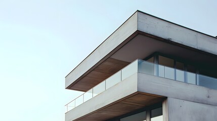 Close-up of an architecturally minimalist home  AI generated illustration