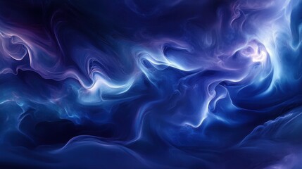Obraz premium Abstract Blue and Purple Swirling Background with Glowing Lines