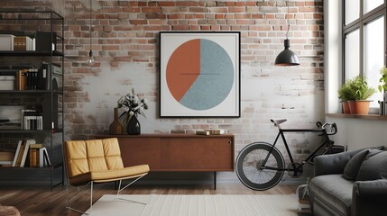 Combine minimalism with a touch of vintage using gipsum props for a modern poster  AI generated illustration