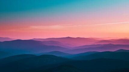 Fototapeta premium Compose a breath-taking vista of a calm minimalist landscape during dusk AI generated illustration