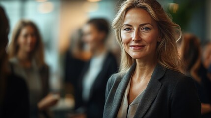 Fototapeta premium Female lawyers and business people, wearing business casual clothes