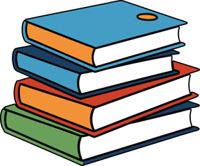 Stack of Books. Vector