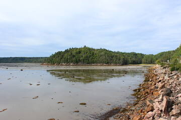 St Lawrence River shore in Forestville, Qc
