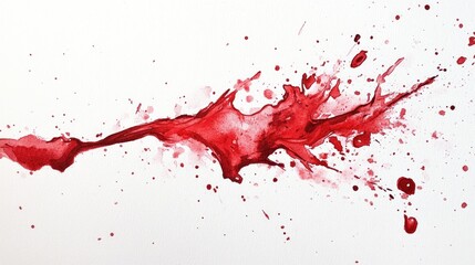 Fototapeta premium Watercolor illustration of a blood splash