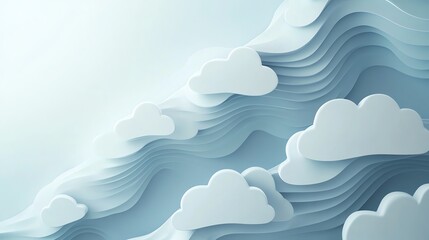 Abstract background of paper clouds.
