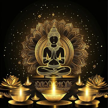 decorative happy dhanteras religious background pray for wealth and prosperity vector. Translation: Happy Dhanteras, dhan means wealth teras means thirteen,generative ai