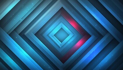 Obraz premium Abstract Blue and Red Diagonal Stripes with Glowing Particles