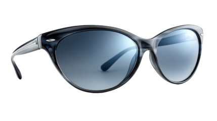 Stylish sunglasses with gradient lenses isolated  on white background