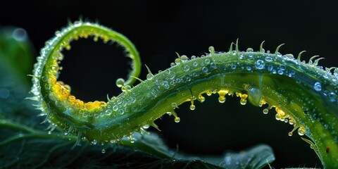Naklejka premium Curved Deformation of a Cucumber caused by Thrips Infestation