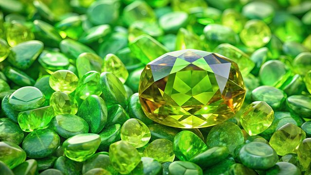 Vibrant peridot stone background paired with lime color glass stone, perfect for jewelry or gemstone themed designs