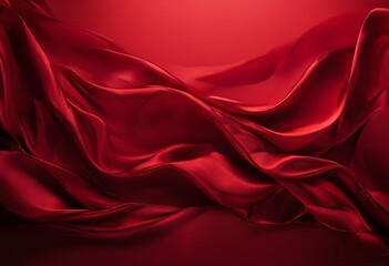 Obraz premium red silk fabric background