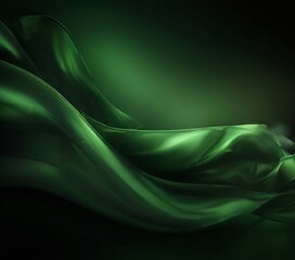 Obraz premium green abstract background with smooth wave