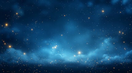 Obraz premium Night Sky with Stars and Clouds Abstract Blue Background