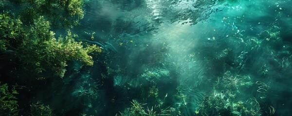 Fototapeta premium large amount water in the ocean