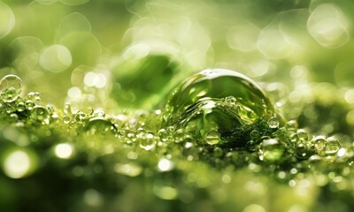 green grass with water droplets