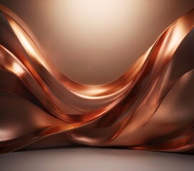 Fototapeta premium abstract background with flowing brown satin