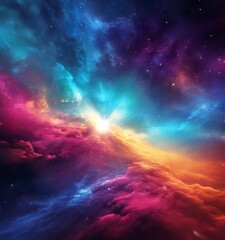 Fototapeta premium colorful nebula space wallpaper