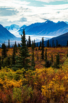 Glenn Highway, Knik Glacier.