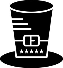 Top hat vector cartoon isolated on white background