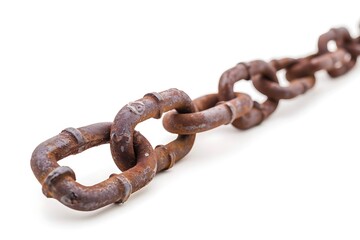 Obraz premium Chain isolated on white background.