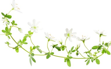 Chickweed isolated on white background. 3D rendering.