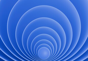 Abstract blue spiral vortex background, futuristic 3d render optical art