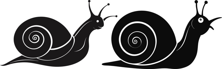 snail vector silhouette 