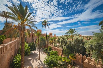 Obraz premium Photo of Palm trees growing on the walls at Al trianglee in Sil_flipin