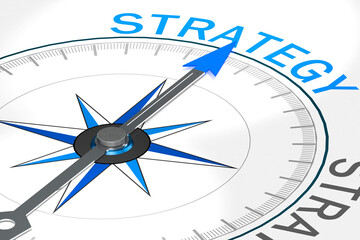 Strategy word on the compass isolated © tang90246