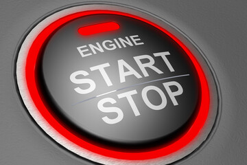 Engine start stop button isolated