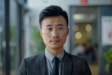 Fototapeta premium Chinese office worker, portrait. Businessman