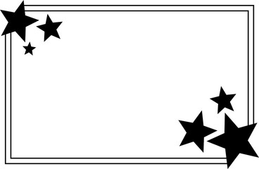 Minimal line art frame with rectangle borders. Vector decorative element, modern line art geometric frame with outline rectangular borders and minimalist boho ornaments.