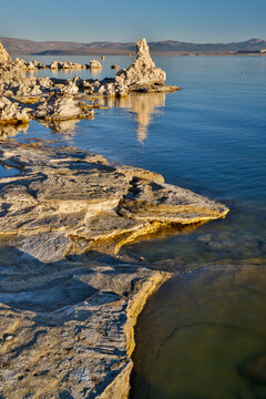 USA, California. Mono Lake State Park with morning light on tufa