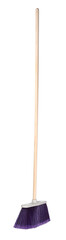 One broom isolated on white. Cleaning tool