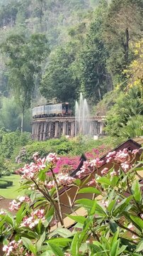Thai&ndash;Burma Railway or know as the Death Railway, is a 415 km (258 mi) railway between Ban Pong, Thailand, and Thanbyuzayat, Burma 