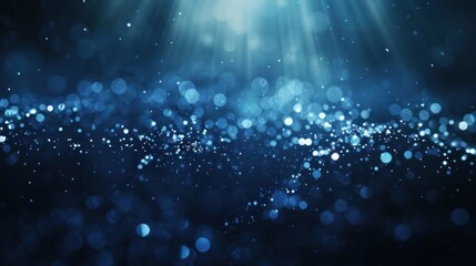 Abstract Blue Bokeh Background