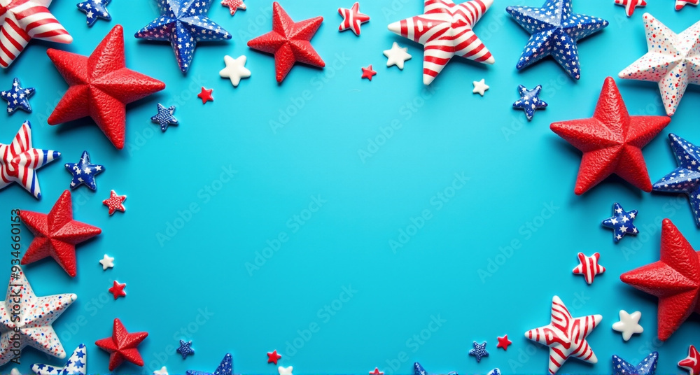 Sticker stars and background