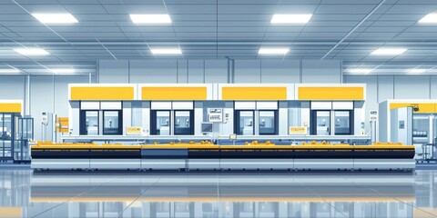 Obraz premium Continuous monitoring of equipment in a pharmaceutical clean room production line, maintaining high production standards