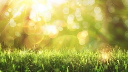 Obraz premium Sunlight Through Green Grass