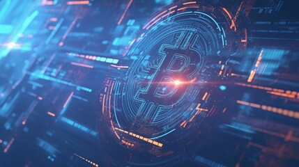 Obraz premium 暗号通貨と未来の金融1