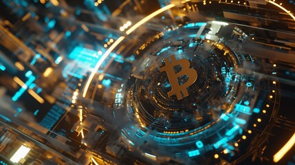 Obraz premium 暗号通貨と未来の金融15