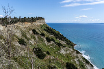 Cape Asprokavos on the Island of Corfu in Greece.