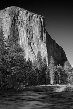 California, Yosemite National Park. El Capitan and Merced River