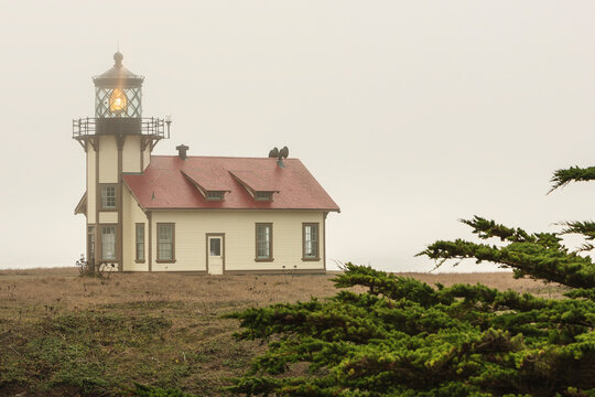 Point Cabrillo Lighthouse and Marine Preserve, near Mendocino Northern California Coast, USA